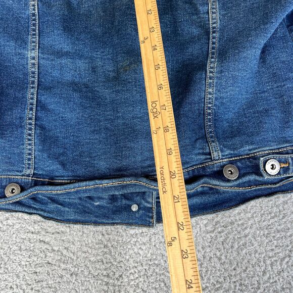 Torrid Denim Jacket Womens 2 18/20 Trucker Metal Buttons Jean Stretch - Picture 11 of 13